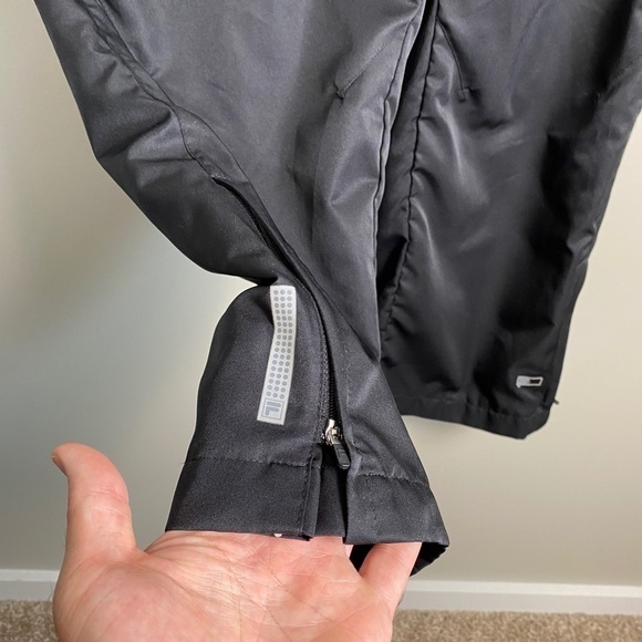 Fila Women's Mesh Lined Performance Track Pants Medium Reflective Dots Running - Picture 3 of 16